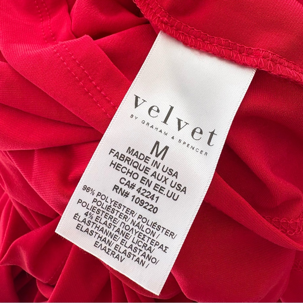 VELVET by Graham & Spencer Elegant Red V-Neck Dress - Picture 9 of 13